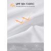 image:imageCRZ YOGA Short Sleeve Golf Polo Shirts UPF 50  Tennis Soft and Sun Protection Slim Fit Hip Length Button Placket Side Slit Tops for WomenWhite