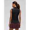 image:imageCRZ YOGA Sleeveless Golf Polo Shirts UPF 50  Tennis Soft and Sun Protection Slim Fit Hip Length Button Placket Side Slit Tank Tops for WomenBlack