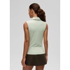 image:imageCRZ YOGA Sleeveless Golf Polo Shirts UPF 50  Tennis Soft and Sun Protection Slim Fit Hip Length Button Placket Side Slit Tank Tops for WomenJade Grey