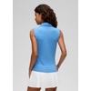 image:imageCRZ YOGA Sleeveless Golf Polo Shirts UPF 50  Tennis Soft and Sun Protection Slim Fit Hip Length Button Placket Side Slit Tank Tops for WomenParty Blue