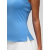 image:imageCRZ YOGA Sleeveless Golf Polo Shirts UPF 50  Tennis Soft and Sun Protection Slim Fit Hip Length Button Placket Side Slit Tank Tops for WomenParty Blue