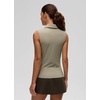 image:imageCRZ YOGA Sleeveless Golf Polo Shirts UPF 50  Tennis Soft and Sun Protection Slim Fit Hip Length Button Placket Side Slit Tank Tops for WomenWarm Ash Grey