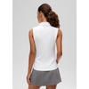 image:imageCRZ YOGA Sleeveless Golf Polo Shirts UPF 50  Tennis Soft and Sun Protection Slim Fit Hip Length Button Placket Side Slit Tank Tops for WomenWhite