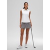 image:imageCRZ YOGA Sleeveless Golf Polo Shirts UPF 50  Tennis Soft and Sun Protection Slim Fit Hip Length Button Placket Side Slit Tank Tops for WomenWhite