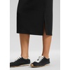 image:imageCRZ YOGA SoftAura High Waisted Midi Pencil Skirts  PeachFuzz Texture Casual Side Slit Drawstring Pockets Skort for WomenBlack