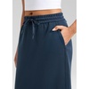 image:imageCRZ YOGA SoftAura High Waisted Midi Pencil Skirts  PeachFuzz Texture Casual Side Slit Drawstring Pockets Skort for WomenInk Blue