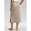 image:imageCRZ YOGA SoftAura High Waisted Midi Pencil Skirts  PeachFuzz Texture Casual Side Slit Drawstring Pockets Skort for WomenOak