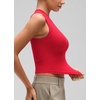 image:imageCRZ YOGA Softembrace High Neck Crop Tank Top  Workout Ultra Soft Tight Fit Wide Straps Sleeveless Shirts for WomenAurora Red