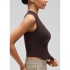 image:imageCRZ YOGA Softembrace High Neck Crop Tank Top  Workout Ultra Soft Tight Fit Wide Straps Sleeveless Shirts for WomenHot Fudge Brown