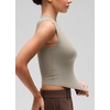 image:imageCRZ YOGA Softembrace High Neck Crop Tank Top  Workout Ultra Soft Tight Fit Wide Straps Sleeveless Shirts for WomenWarm Ash Grey