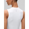 image:imageCRZ YOGA Softembrace High Neck Crop Tank Top  Workout Ultra Soft Tight Fit Wide Straps Sleeveless Shirts for WomenWhite