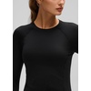 image:imageCRZ YOGA UPF 50 Long Sleeve Sun Shirt  Hiking Light and Sun Protection Classic Fit Hip Length Thumbholes Crewneck Tops for WomenBlack