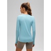 image:imageCRZ YOGA UPF 50 Long Sleeve Sun Shirt  Hiking Light and Sun Protection Classic Fit Hip Length Thumbholes Crewneck Tops for WomenLight Blue