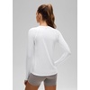 image:imageCRZ YOGA UPF 50 Long Sleeve Sun Shirt  Hiking Light and Sun Protection Classic Fit Hip Length Thumbholes Crewneck Tops for WomenWhite