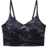 image:imageCRZ YOGA V Shaped Longline Bikini Tops  Builtin Pads AD Cup Cropped Adjustable Spaghetti Straps Swim Bathing Suit for WomenCamouflage Gray
