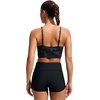 image:imageCRZ YOGA V Shaped Longline Bikini Tops  Builtin Pads AD Cup Cropped Adjustable Spaghetti Straps Swim Bathing Suit for WomenCamouflage Gray