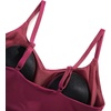 image:imageCRZ YOGA V Shaped Longline Bikini Tops  Builtin Pads AD Cup Cropped Adjustable Spaghetti Straps Swim Bathing Suit for WomenFuchsia