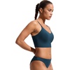 image:imageCRZ YOGA V Shaped Longline Bikini Tops  Builtin Pads AD Cup Cropped Adjustable Spaghetti Straps Swim Bathing Suit for WomenInsignia Blue