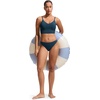 image:imageCRZ YOGA V Shaped Longline Bikini Tops  Builtin Pads AD Cup Cropped Adjustable Spaghetti Straps Swim Bathing Suit for WomenInsignia Blue