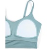 image:imageCRZ YOGA V Shaped Longline Bikini Tops  Builtin Pads AD Cup Cropped Adjustable Spaghetti Straps Swim Bathing Suit for WomenLight Grayish Blue