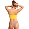 image:imageCRZ YOGA V Shaped Longline Bikini Tops  Builtin Pads AD Cup Cropped Adjustable Spaghetti Straps Swim Bathing Suit for WomenVisibility Yellow
