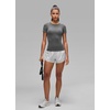 image:imageCRZ YOGA Seamless Crewneck TShirt  Training ChafeFree Slim Fit Hip Length Raglan Sleeves Workout Short Sleeve Tops for WomenAsh Grey