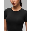 image:imageCRZ YOGA Seamless Crewneck TShirt  Training ChafeFree Slim Fit Hip Length Raglan Sleeves Workout Short Sleeve Tops for WomenBlack
