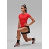 image:imageCRZ YOGA Seamless Crewneck TShirt  Training ChafeFree Slim Fit Hip Length Raglan Sleeves Workout Short Sleeve Tops for WomenDeep Red