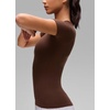 image:imageCRZ YOGA Seamless Crewneck TShirt  Training ChafeFree Slim Fit Hip Length Raglan Sleeves Workout Short Sleeve Tops for WomenLava Brown
