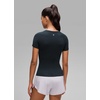 image:imageCRZ YOGA Seamless Crewneck TShirt  Training ChafeFree Slim Fit Hip Length Raglan Sleeves Workout Short Sleeve Tops for WomenTrue Navy