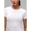 image:imageCRZ YOGA Seamless Crewneck TShirt  Training ChafeFree Slim Fit Hip Length Raglan Sleeves Workout Short Sleeve Tops for WomenWhite