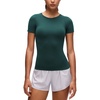 image:imageCRZ YOGA Seamless Crewneck TShirt  Training ChafeFree Slim Fit Hip Length Raglan Sleeves Workout Short Sleeve Tops for WomenForest Green