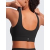 image:imageCRZ YOGA Butterluxe U Back Sports Bras  Light Support Removable Pads Yoga Extremely Soft Longline Scoop Neck Wide Straps for WomenBlack