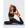 image:imageCRZ YOGA Butterluxe U Back Sports Bras  Light Support Removable Pads Yoga Extremely Soft Longline Scoop Neck Wide Straps for WomenBlack
