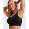 image:imageCRZ YOGA Butterluxe U Back Sports Bras  Light Support Removable Pads Yoga Extremely Soft Longline Scoop Neck Wide Straps for WomenBlack Tie Dye