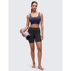 image:imageCRZ YOGA Butterluxe U Back Sports Bras  Light Support Removable Pads Yoga Extremely Soft Longline Scoop Neck Wide Straps for WomenClub Blue