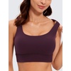 image:imageCRZ YOGA Butterluxe U Back Sports Bras  Light Support Removable Pads Yoga Extremely Soft Longline Scoop Neck Wide Straps for WomenDeep Purple