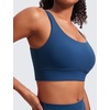 image:imageCRZ YOGA Butterluxe U Back Sports Bras  Light Support Removable Pads Yoga Extremely Soft Longline Scoop Neck Wide Straps for WomenFrench Navy