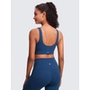 image:imageCRZ YOGA Butterluxe U Back Sports Bras  Light Support Removable Pads Yoga Extremely Soft Longline Scoop Neck Wide Straps for WomenFrench Navy
