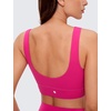 image:imageCRZ YOGA Butterluxe U Back Sports Bras  Light Support Removable Pads Yoga Extremely Soft Longline Scoop Neck Wide Straps for WomenGranita Pink