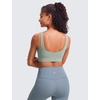 image:imageCRZ YOGA Butterluxe U Back Sports Bras  Light Support Removable Pads Yoga Extremely Soft Longline Scoop Neck Wide Straps for WomenGreen Palm Court