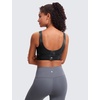 image:imageCRZ YOGA Butterluxe U Back Sports Bras  Light Support Removable Pads Yoga Extremely Soft Longline Scoop Neck Wide Straps for WomenGrey Tie Dye