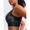 image:imageCRZ YOGA Butterluxe U Back Sports Bras  Light Support Removable Pads Yoga Extremely Soft Longline Scoop Neck Wide Straps for WomenGrey Tie Dye