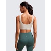 image:imageCRZ YOGA Butterluxe U Back Sports Bras  Light Support Removable Pads Yoga Extremely Soft Longline Scoop Neck Wide Straps for WomenMojave Tan
