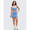 image:imageCRZ YOGA Butterluxe U Back Sports Bras  Light Support Removable Pads Yoga Extremely Soft Longline Scoop Neck Wide Straps for WomenParty Blue