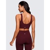 image:imageCRZ YOGA Butterluxe U Back Sports Bras  Light Support Removable Pads Yoga Extremely Soft Longline Scoop Neck Wide Straps for WomenRed Merlot