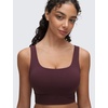 image:imageCRZ YOGA Butterluxe U Back Sports Bras  Light Support Removable Pads Yoga Extremely Soft Longline Scoop Neck Wide Straps for WomenRipe Plum