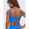 image:imageCRZ YOGA Butterluxe U Back Sports Bras  Light Support Removable Pads Yoga Extremely Soft Longline Scoop Neck Wide Straps for WomenSparkle Blue