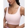 image:imageCRZ YOGA Butterluxe U Back Sports Bras  Light Support Removable Pads Yoga Extremely Soft Longline Scoop Neck Wide Straps for WomenStrawberry Pink