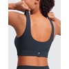 image:imageCRZ YOGA Butterluxe U Back Sports Bras  Light Support Removable Pads Yoga Extremely Soft Longline Scoop Neck Wide Straps for WomenTrue Navy